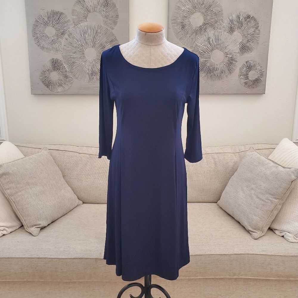 Lily Three-Quarter Sleeve Midi Dress sz Med - Picture 2 of 12